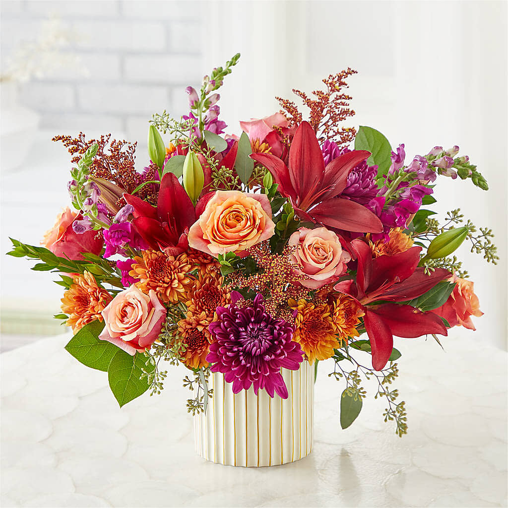 Burgundy Landscape Bouquet – DW FLORALS & GIFTS OF SANTA FE, Santa Fe TX