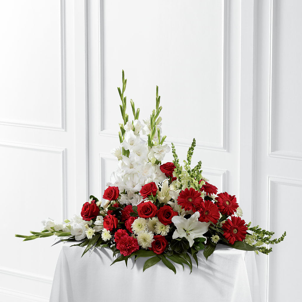 Crimson & White Arrangement – DW FLORALS & GIFTS OF SANTA FE, Santa Fe TX
