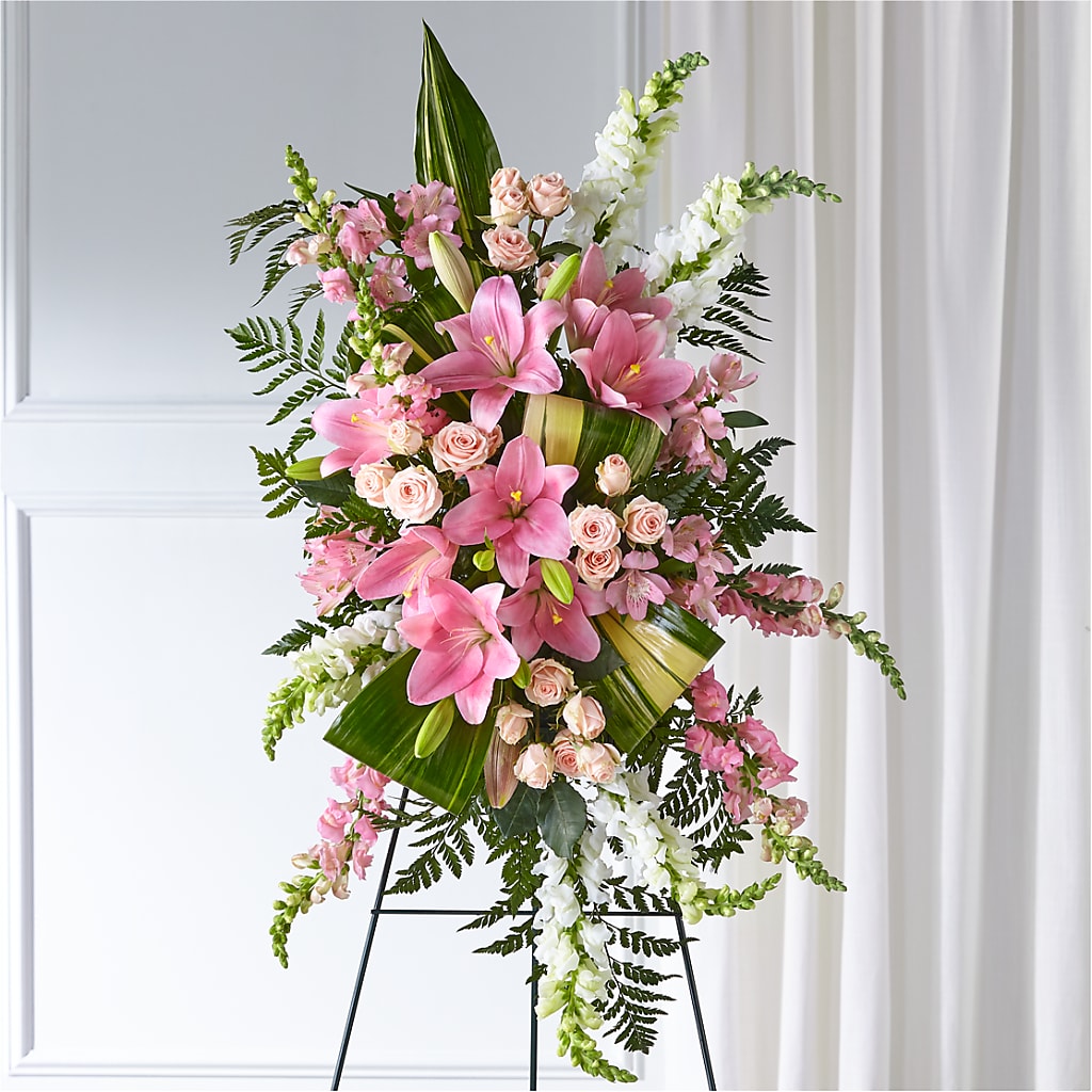 Elegant Embrace Standing Spray – DW FLORALS & GIFTS OF SANTA FE, Santa Fe TX