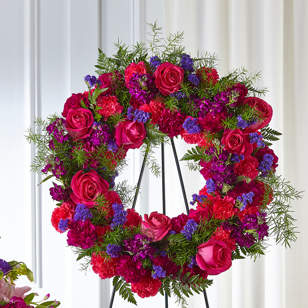 Calming Colors Wreath – DW FLORALS & GIFTS OF SANTA FE, Santa Fe TX