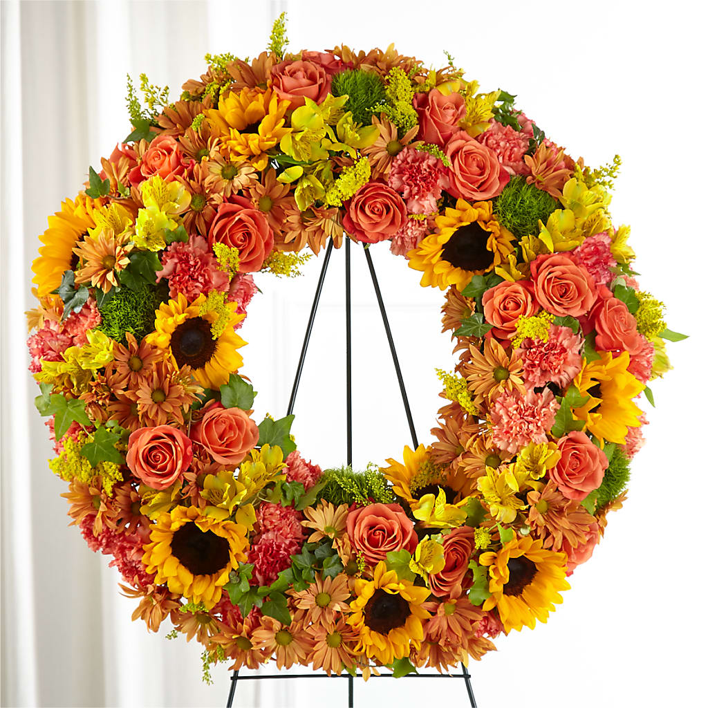 Autumnal Memories Wreath (Standard) – DW FLORALS & GIFTS OF SANTA FE, Santa Fe TX