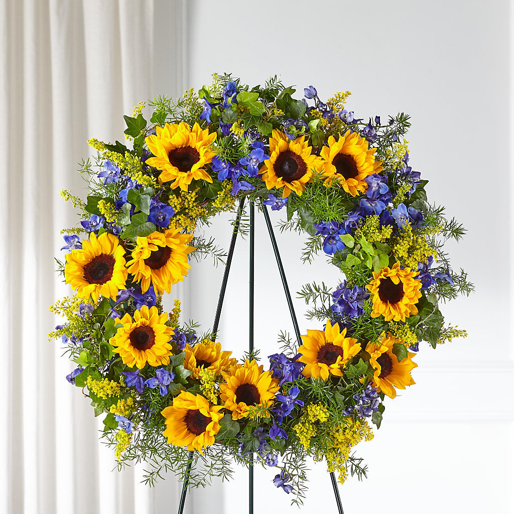 Bright Rays Wreath – DW FLORALS & GIFTS OF SANTA FE, Santa Fe TX
