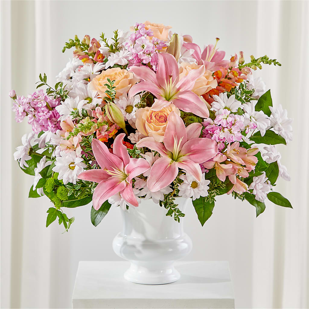 Heartfelt Gesture Urn Arrangement – DW FLORALS & GIFTS OF SANTA FE, Santa Fe TX