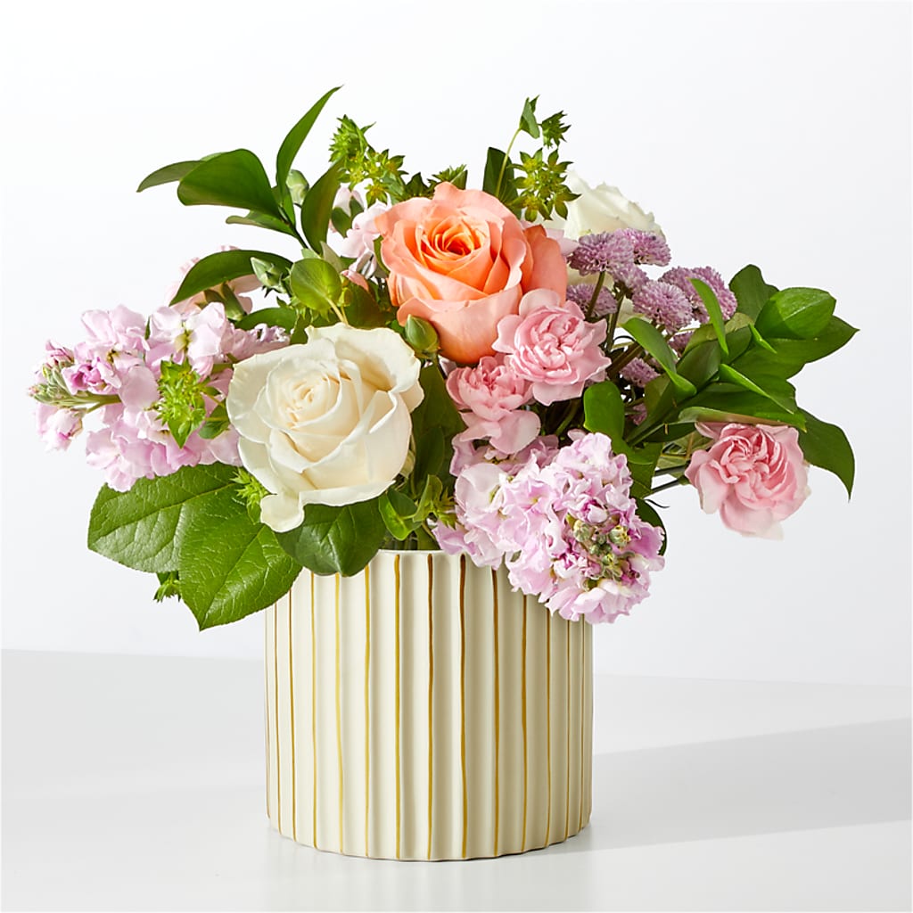 French Market Bouquet with Ivory Vase – DW FLORALS & GIFTS OF SANTA FE, Santa Fe TX