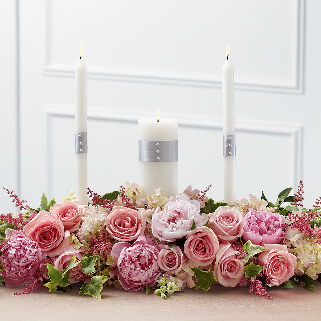 Worldwide Romance Unity Candle Arrangement – DW FLORALS & GIFTS OF SANTA FE, Santa Fe TX