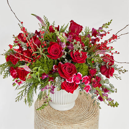Big Red Bow Bouquet – DW FLORALS & GIFTS OF SANTA FE, Santa Fe TX