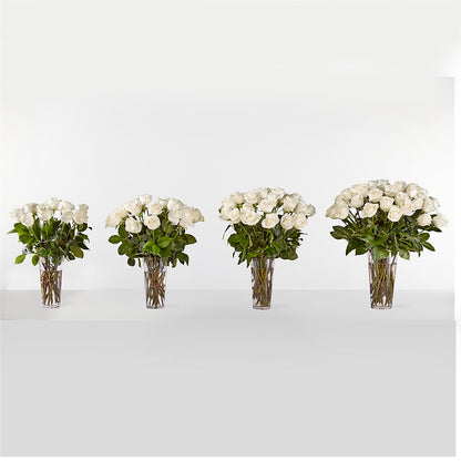 Long Stem White Rose Bouquet – DW FLORALS & GIFTS OF SANTA FE, Santa Fe TX