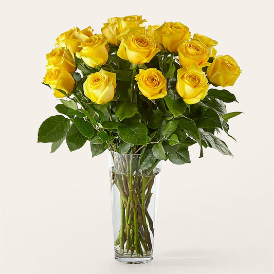 Long Stem Yellow Rose Bouquet – DW FLORALS & GIFTS OF SANTA FE, Santa Fe TX