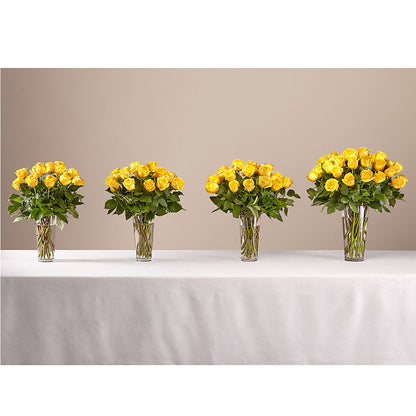 Long Stem Yellow Rose Bouquet – DW FLORALS & GIFTS OF SANTA FE, Santa Fe TX
