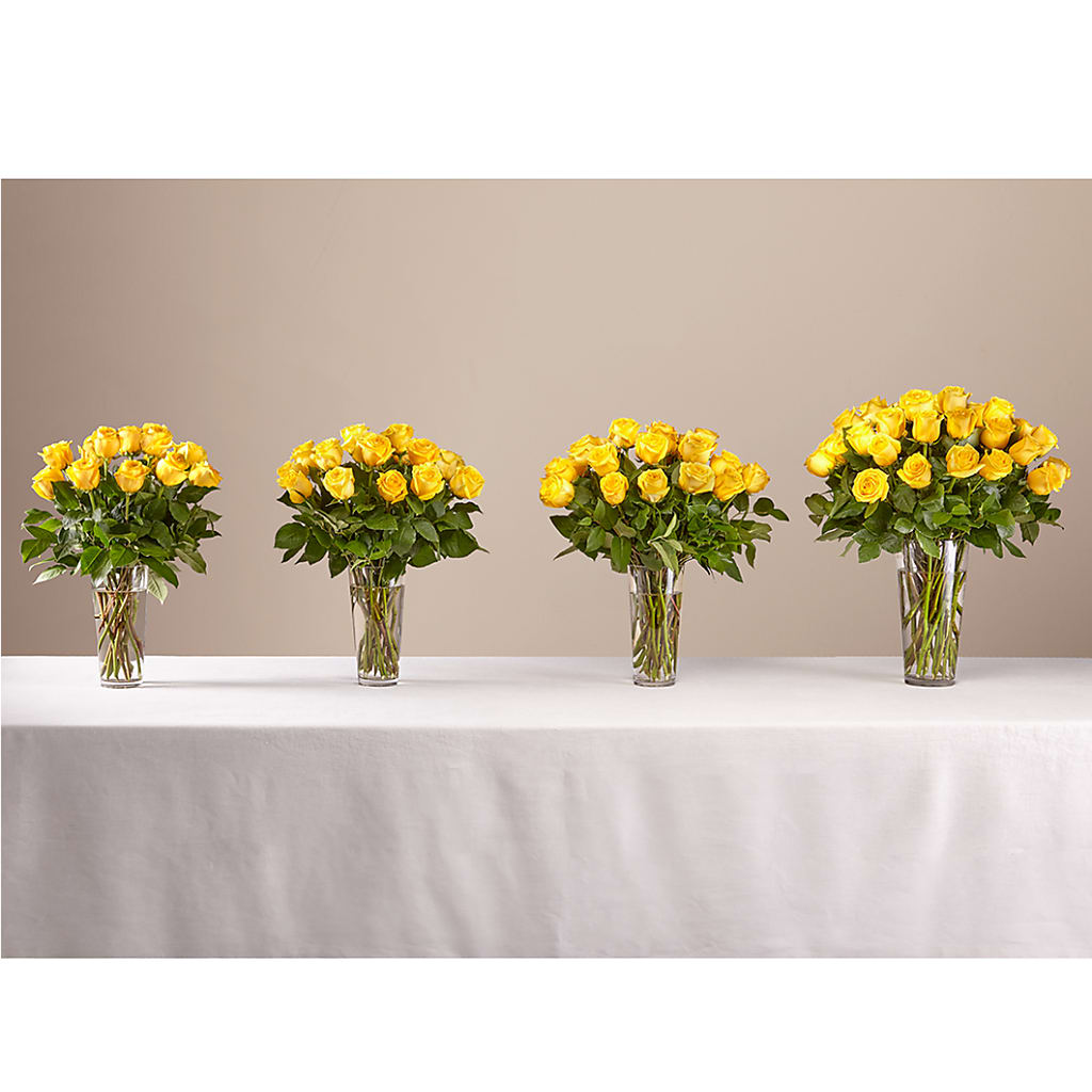 Long Stem Yellow Rose Bouquet – DW FLORALS & GIFTS OF SANTA FE, Santa Fe TX