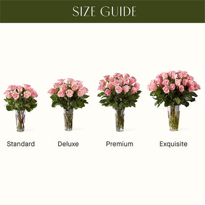 Long Stem Pink Rose Bouquet – DW FLORALS & GIFTS OF SANTA FE, Santa Fe TX