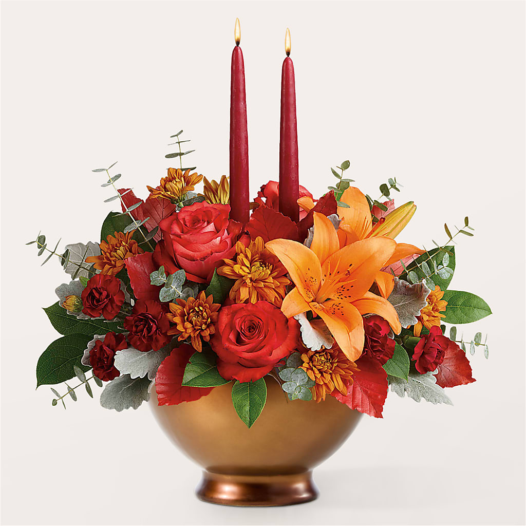 Fruits of Fall Centerpiece – DW FLORALS & GIFTS OF SANTA FE, Santa Fe TX
