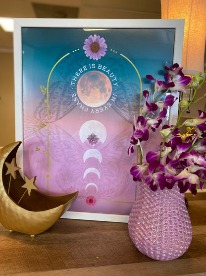 There Is Beauty In Every Phase Framed Poster.    – DW FLORALS & GIFTS OF SANTA FE, Santa Fe TX