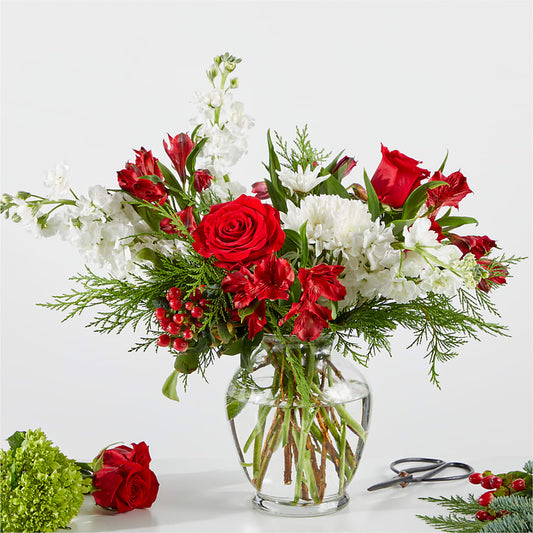 Merry Moment Bouquet – A Florist Original – DW FLORALS & GIFTS OF SANTA FE, Santa Fe TX