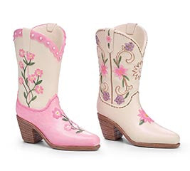 Pink Floral Mini Cowgirl Boot Vase Set – DW FLORALS & GIFTS OF SANTA FE, Santa Fe TX
