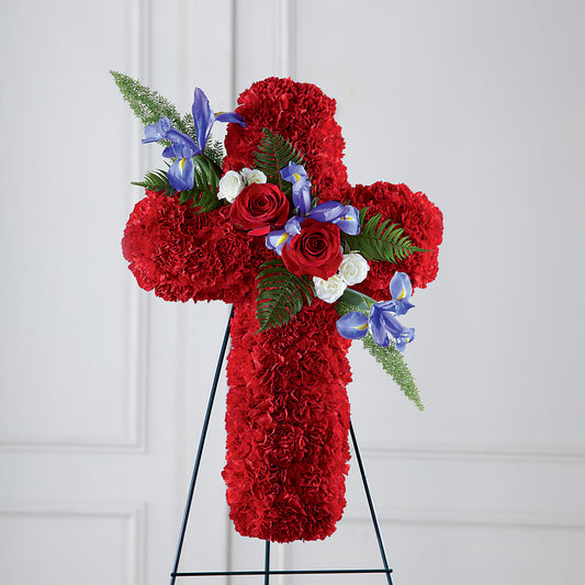Faithful Hero Floral Cross – DW FLORALS & GIFTS OF SANTA FE, Santa Fe TX