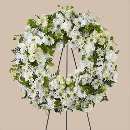 Faithful Wishes Wreath – DW FLORALS & GIFTS OF SANTA FE, Santa Fe TX