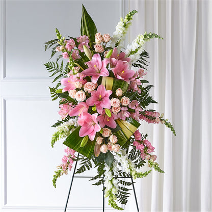 Elegant Embrace Standing Spray – DW FLORALS & GIFTS OF SANTA FE, Santa Fe TX