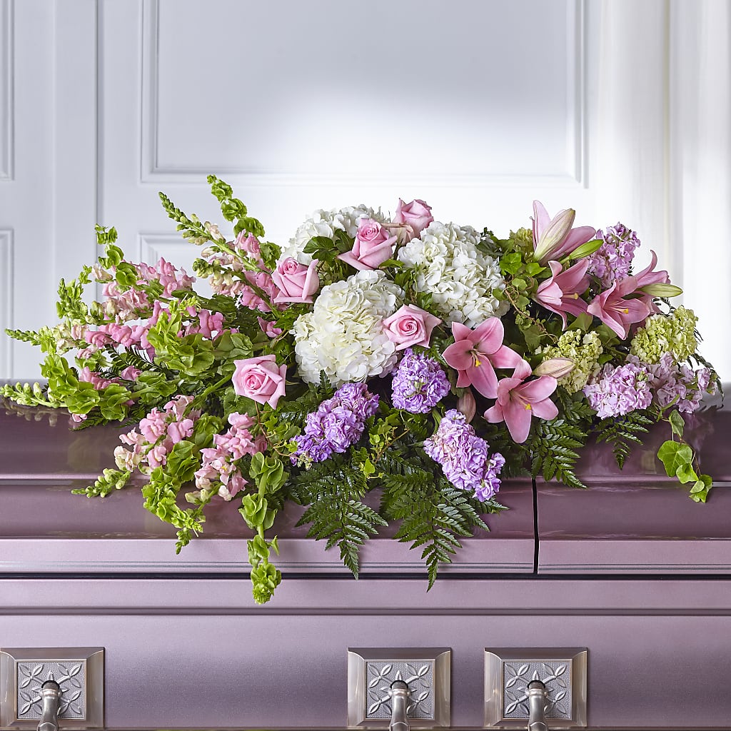 Life's Gratitude Casket Spray – DW FLORALS & GIFTS OF SANTA FE, Santa Fe TX