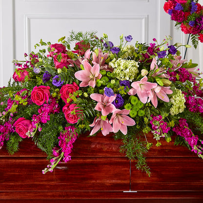 Radiant Tribute Casket Spray – DW FLORALS & GIFTS OF SANTA FE, Santa Fe TX