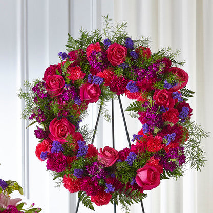 Calming Colors Wreath – DW FLORALS & GIFTS OF SANTA FE, Santa Fe TX