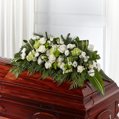 Hopeful Gesture Casket Spray – DW FLORALS & GIFTS OF SANTA FE, Santa Fe TX
