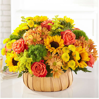 Harvest Sunflower Basket – DW FLORALS & GIFTS OF SANTA FE, Santa Fe TX