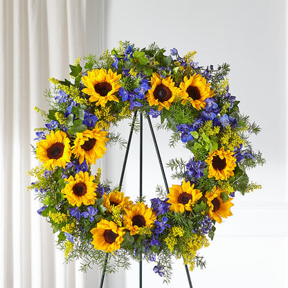 Bright Rays Wreath – DW FLORALS & GIFTS OF SANTA FE, Santa Fe TX