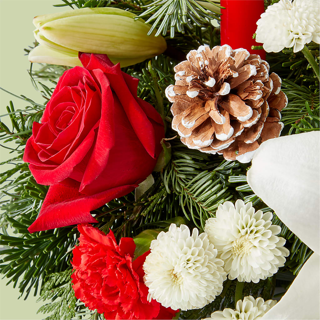 Seasonal Festivities Centerpiece – DW FLORALS & GIFTS OF SANTA FE, Santa Fe TX