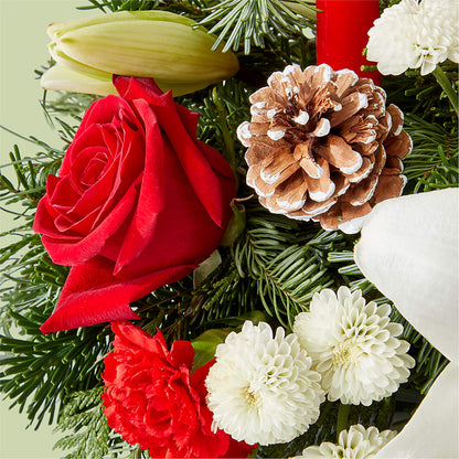 Seasonal Festivities Centerpiece – DW FLORALS & GIFTS OF SANTA FE, Santa Fe TX