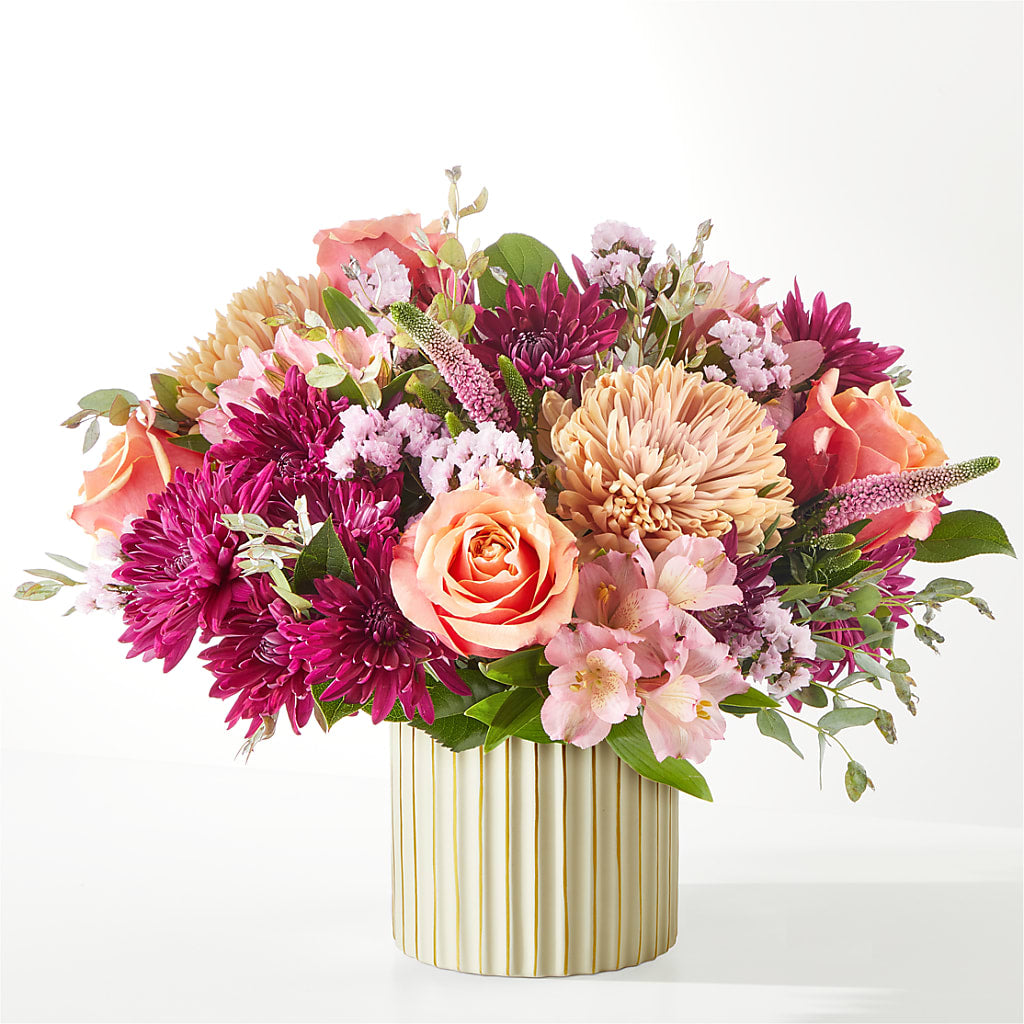 Berry Cobbler Bouquet with Ivory Vase – DW FLORALS & GIFTS OF SANTA FE, Santa Fe TX