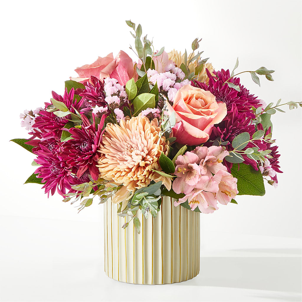 Berry Cobbler Bouquet with Ivory Vase – DW FLORALS & GIFTS OF SANTA FE, Santa Fe TX
