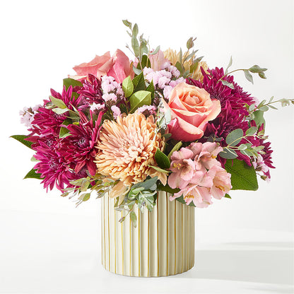 Berry Cobbler Bouquet with Ivory Vase – DW FLORALS & GIFTS OF SANTA FE, Santa Fe TX