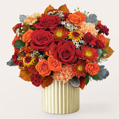 Merlot Bouquet with Ivory Vase – DW FLORALS & GIFTS OF SANTA FE, Santa Fe TX